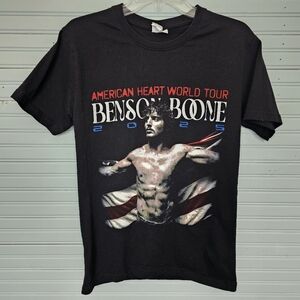 Benson Boone American Heart World Tour Black Concert Tee Shirt Size S